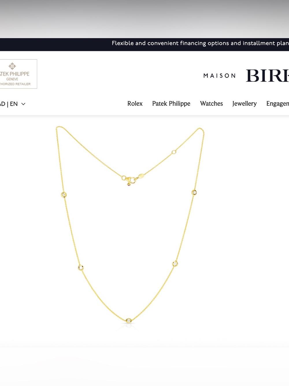 Roberto Coin 18k Yellow Gold Diamond Station Necklace